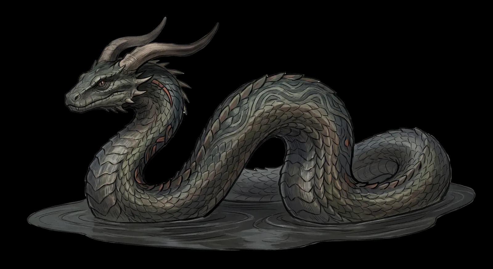 Horned Serpent illustration