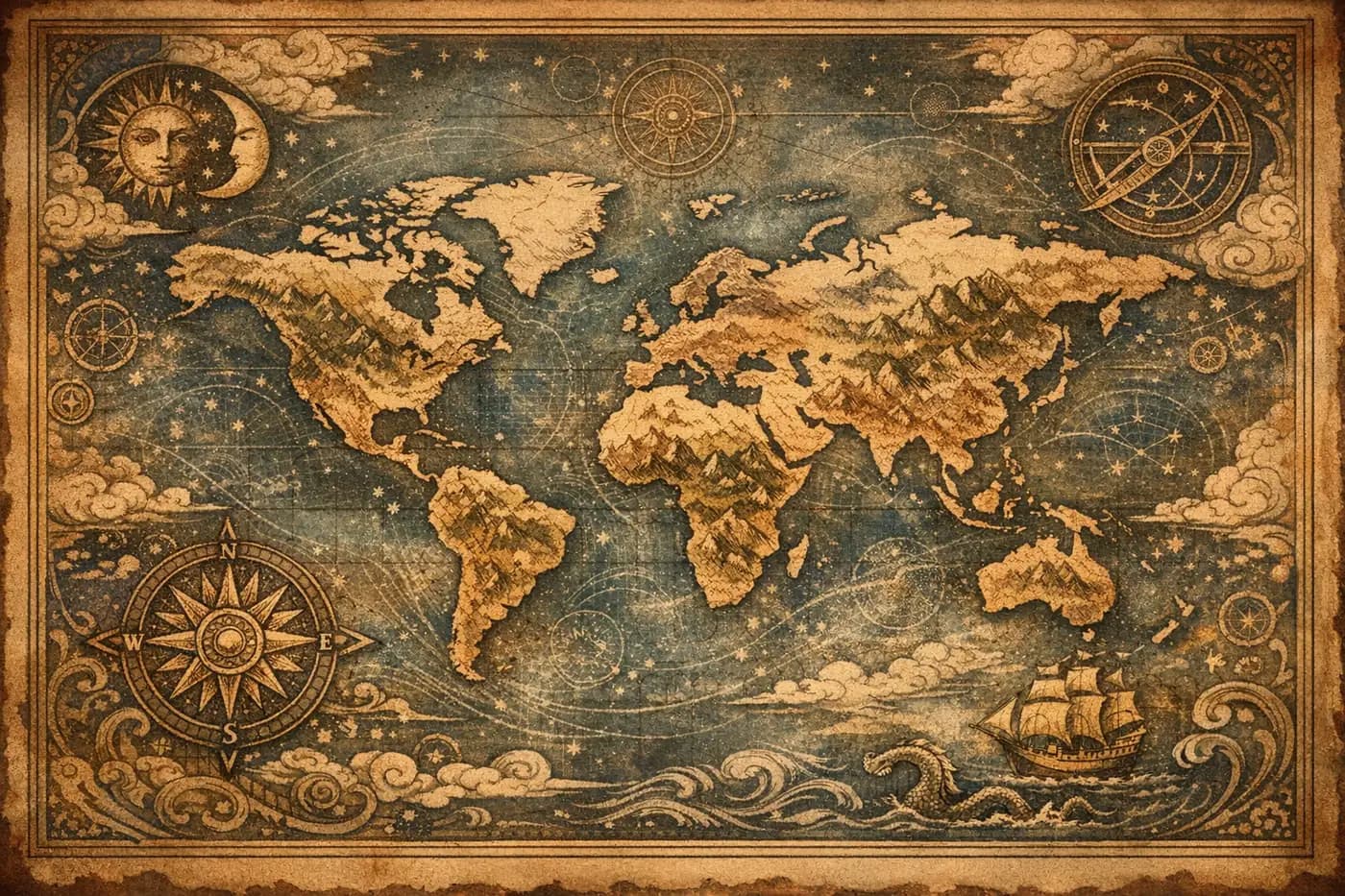 Ancient world map