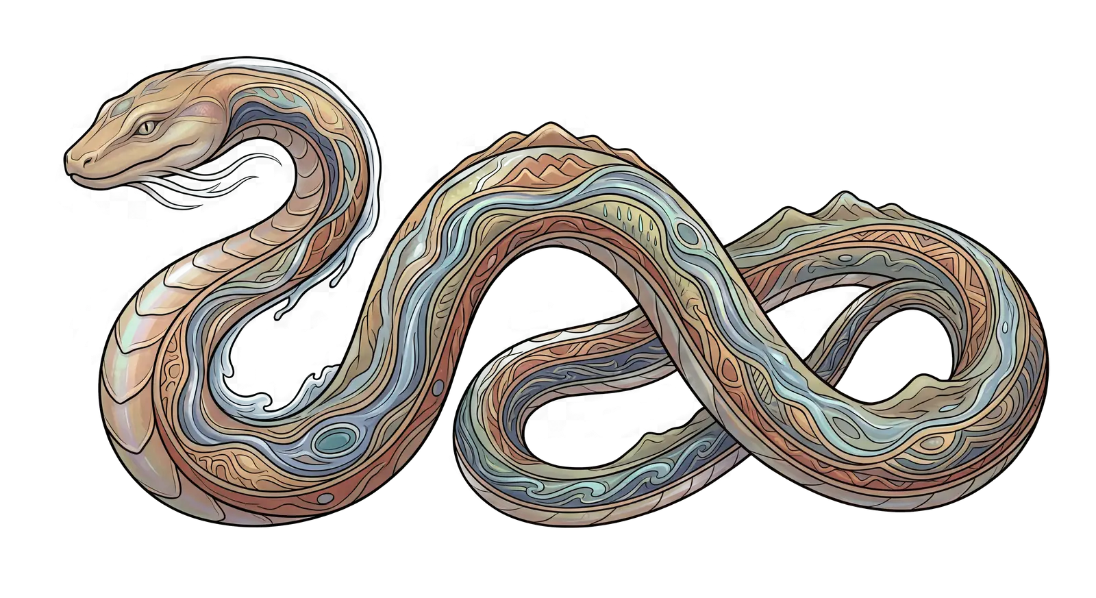 Rainbow Serpent museum card artwork