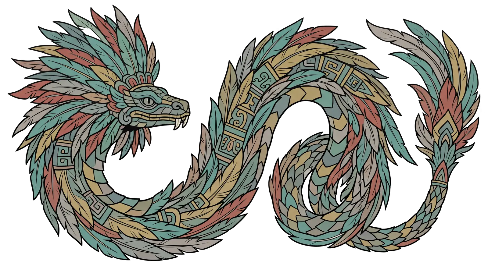 Quetzalcoatl museum card artwork